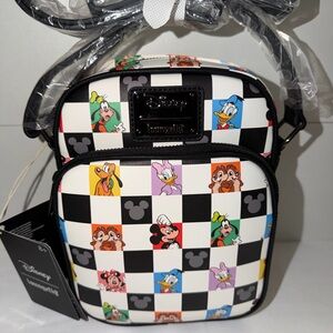 Loungefly Disney Character Checkered crossbody